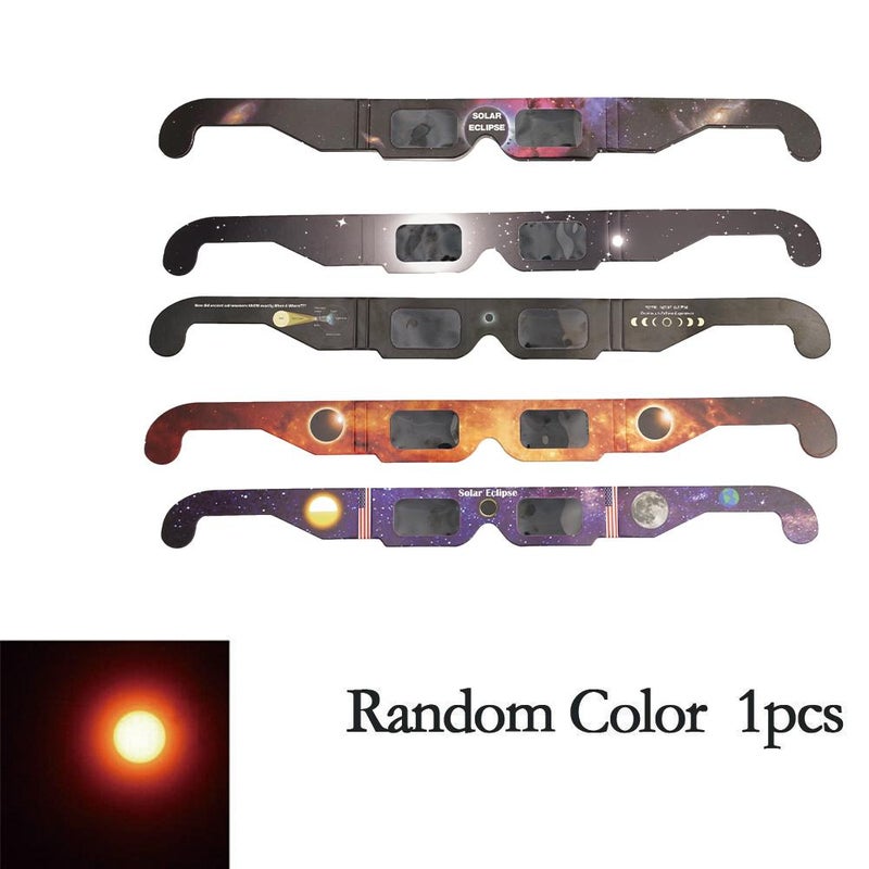 Solar Eclipse Glasses, Paper Solar Eclipse Glasses Protect Eyes Anti-UV Viewing Glasses Safe Shades Total Solar,  Safe Shades for Direct Sun Viewing - Image 3